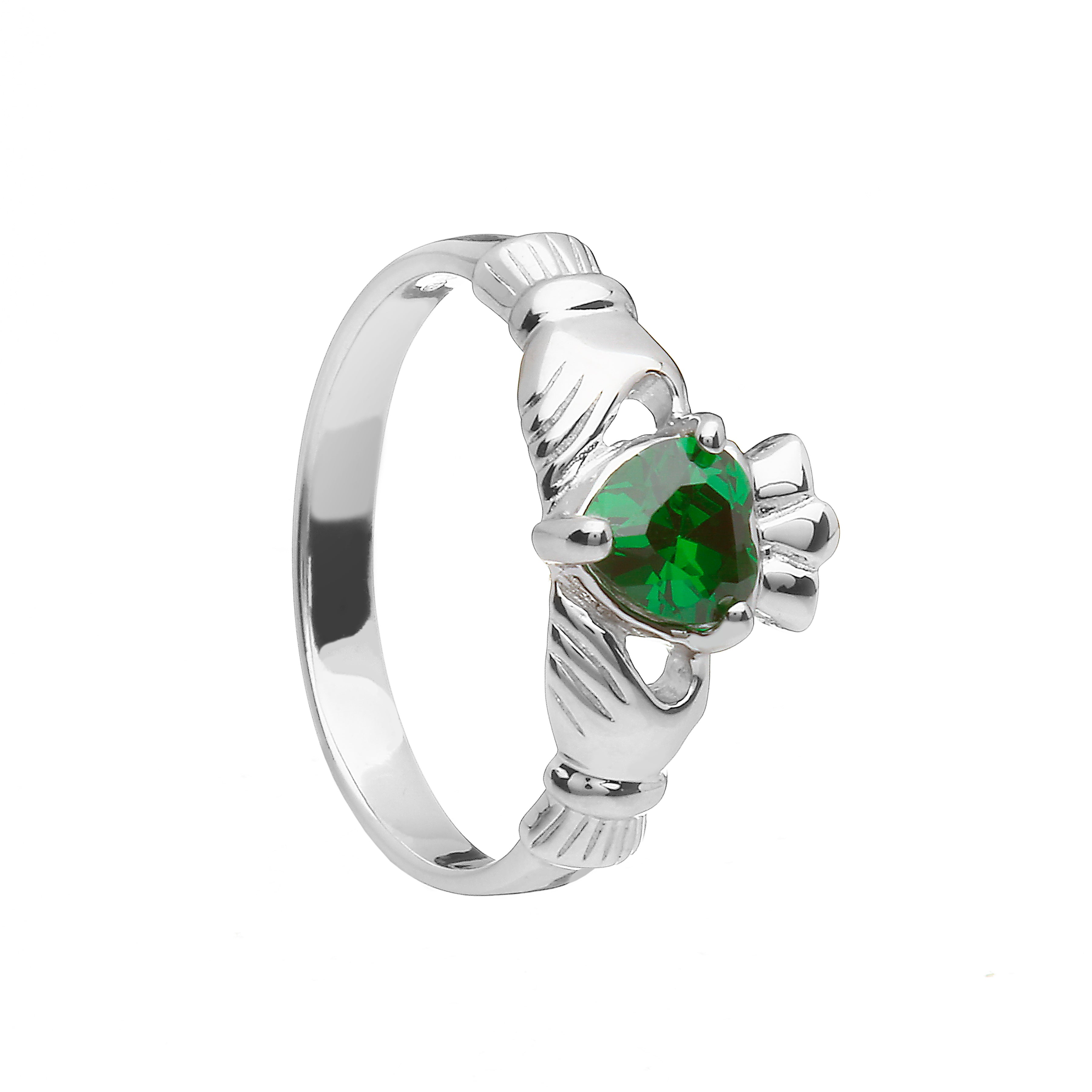 Sterling Silver May Birthstone Claddagh